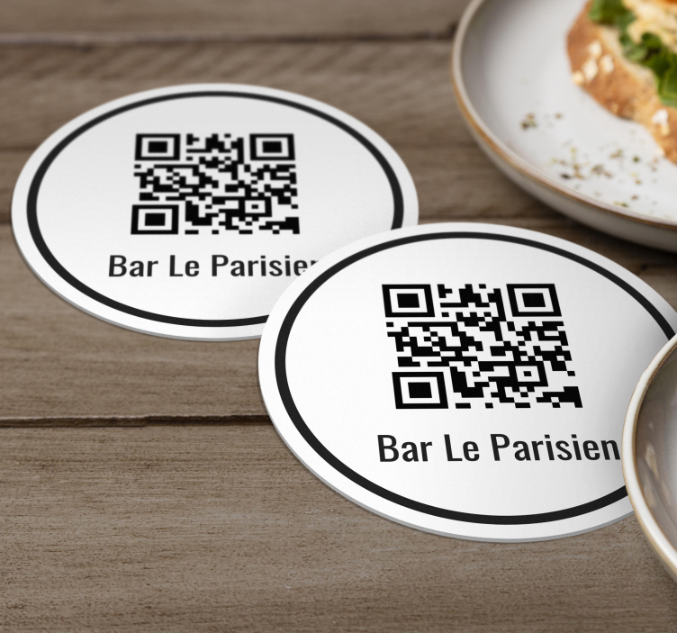 QR code menu drink coaster - TenStickers