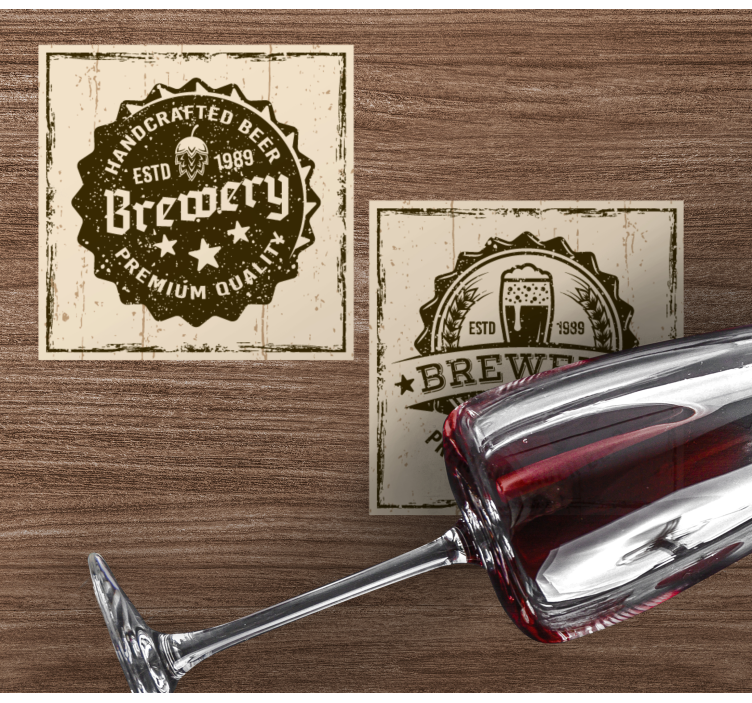 Retro bottle caps vintage coaster - TenStickers