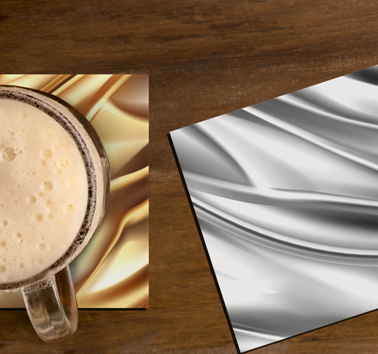 Silver metal effect drink coaster - TenStickers