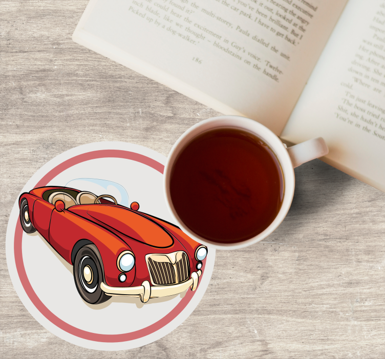 Sports muscle car vintage coaster - TenStickers