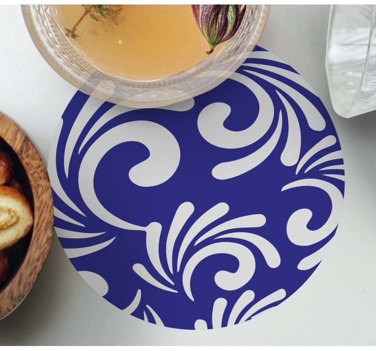 Swirling pattern motif coasters - TenStickers