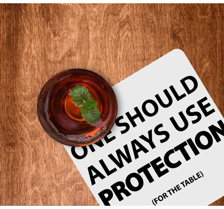 Text coasters bold text reminder - TenStickers