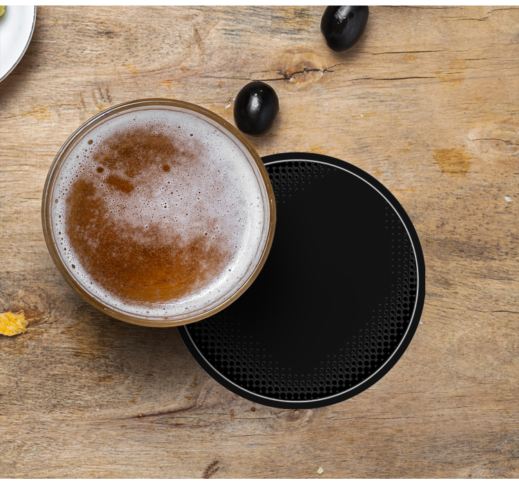 Textured circular surface beer mats - TenStickers
