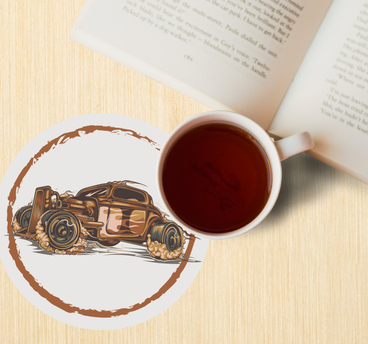 Vintage coasters classic race car design - TenStickers