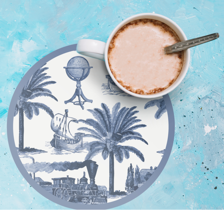 Vintage coasters for classic travel exploration theme - TenStickers