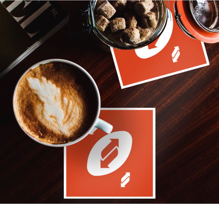 Vintage coasters reversible circular arrow symbol - TenStickers