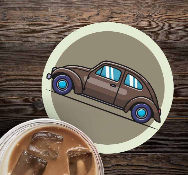 Vintage coasters vintage car artwork - TenStickers