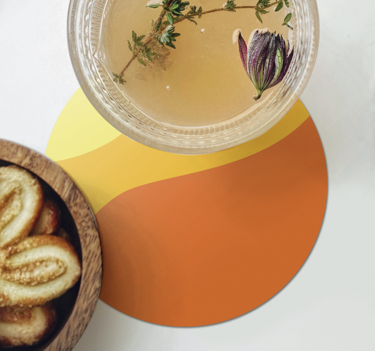 Wavy colorful layers coasters - TenStickers