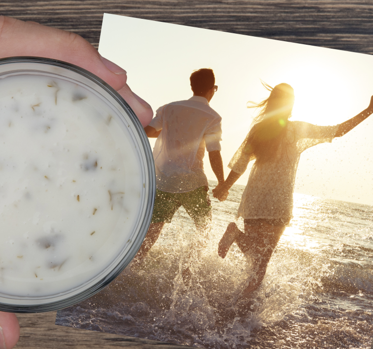 Wedding coasters couple beach sunset - TenStickers
