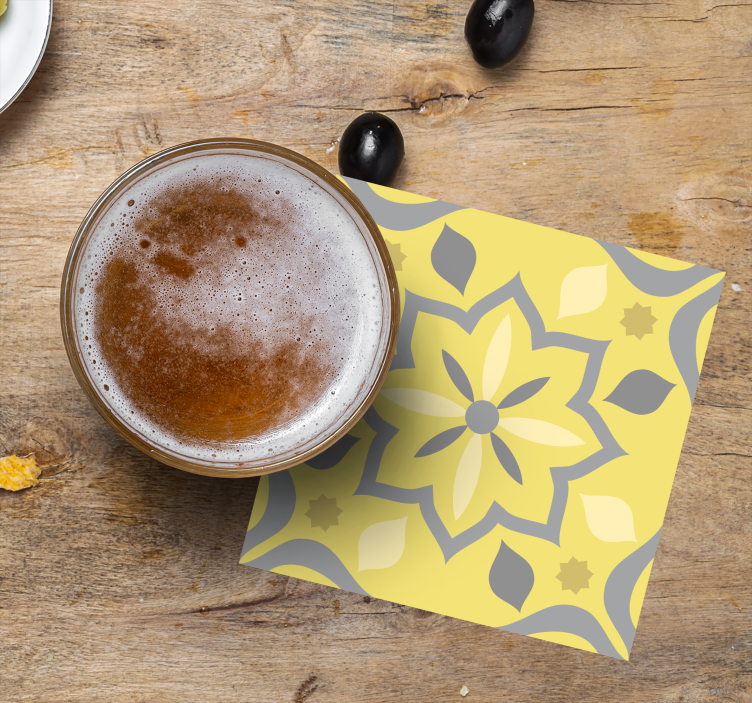 Wedding coasters floral print design - TenStickers