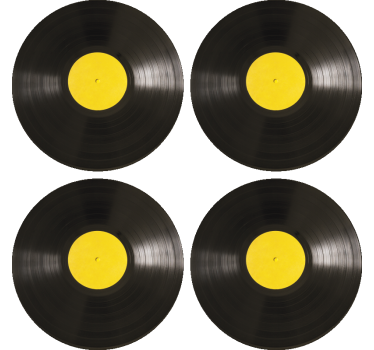Vinyl disc record vintage coasters - TenStickers