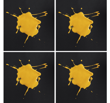 Yellow splash texture coasters - TenStickers