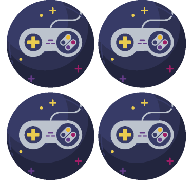 Game over video game drink coaster - TenStickers