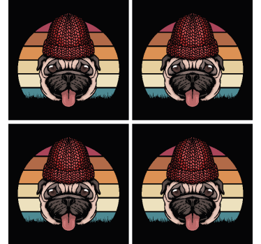 Vintage dog drink coaster - TenStickers