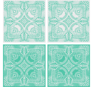 Coasters intricate flower arrangement - TenStickers
