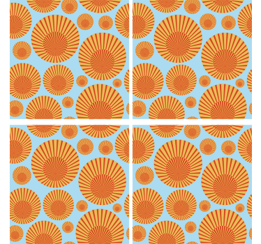 Radiant circular patterns coasters - TenStickers