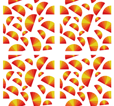 Geometric fan pattern coasters - TenStickers