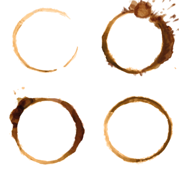 Coffee stain patterns coasters - TenStickers