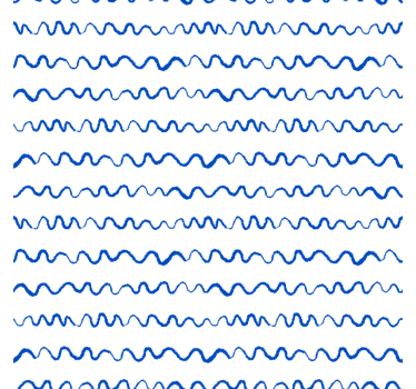 Wavy blue lines pattern coasters - TenStickers