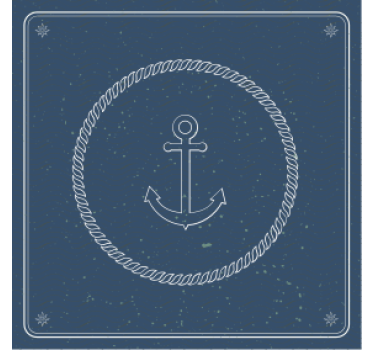 Vintage coasters with anchor and rope design - TenStickers