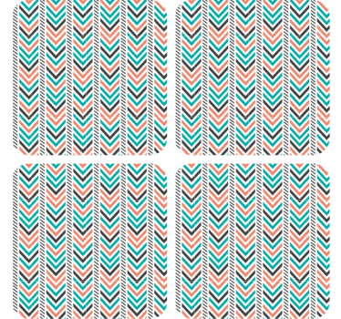 Chevron pattern coasters essentials - TenStickers
