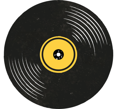 Vinyl records retro coasters - TenStickers