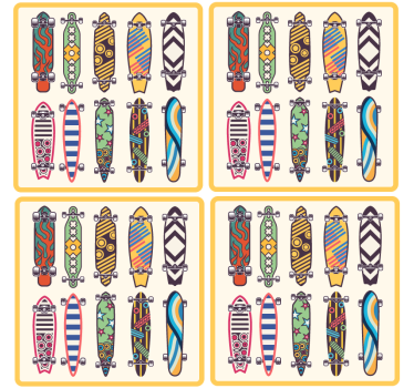 Skateboards retro coasters - TenStickers