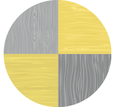 Coasters with wood grain circular pattern - TenStickers