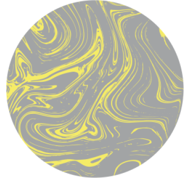 Coasters with swirling yellow designs - TenStickers
