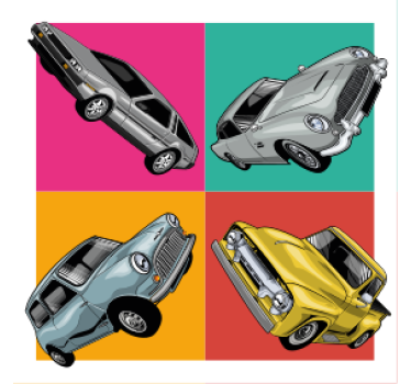 Vintage coasters classic car set - TenStickers