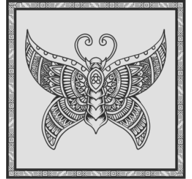 Vintage coasters with detailed butterfly design - TenStickers