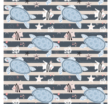 Vintage coasters turtle patterned design - TenStickers