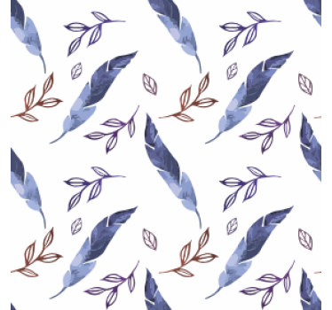 Foliage watercolor patterns coasters - TenStickers