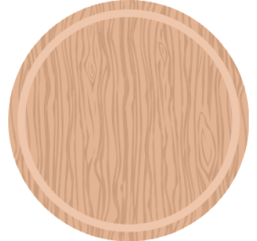 Coasters with wood grain surface - TenStickers