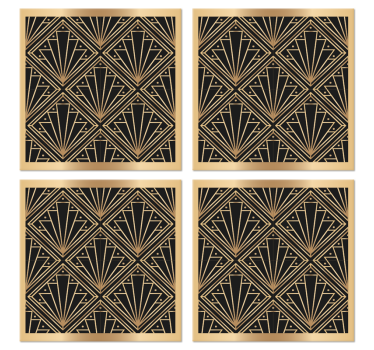 Rhomboid "art deco" pattern modern drink coaster - TenStickers