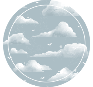 Coasters cloudy sky design - TenStickers
