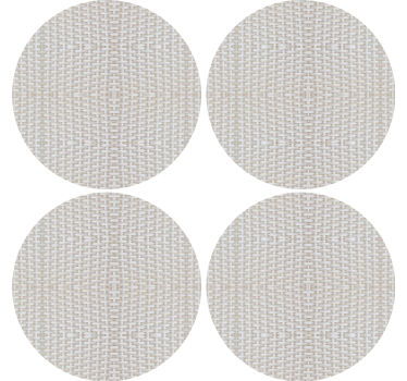 White rattan effect texture effect coaster - TenStickers
