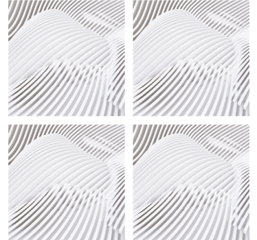 Wavy layered surface coasters - TenStickers