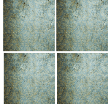 Aged blue pattern coasters - TenStickers