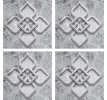 Elaborate grey motif coasters - TenStickers