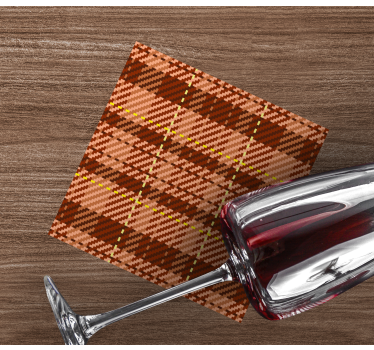 70's fabric pattern retro coasters - TenStickers