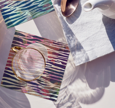 Abstract Zebra Texture texture coaster - TenStickers