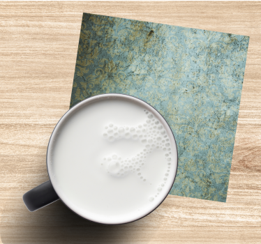 Aged blue pattern coasters - TenStickers