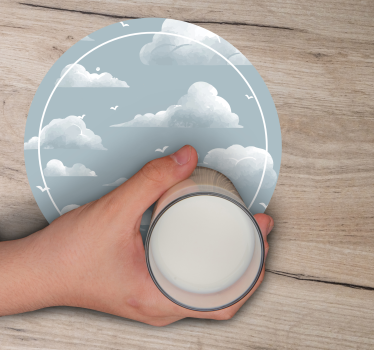 Coasters cloudy sky design - TenStickers