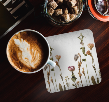 Coasters dried floral arrangement - TenStickers