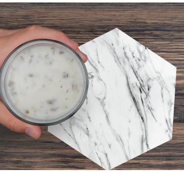 Coasters hexagonal marble design - TenStickers