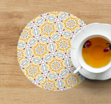Coasters intricate floral design - TenStickers