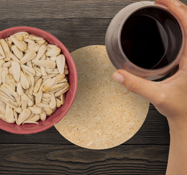 Coasters round natural material - TenStickers