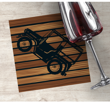 Coasters vintage off-road vehicle coasters - TenStickers