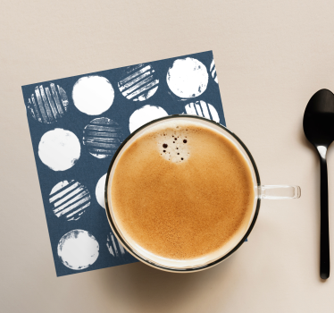 Coasters with circular patterned texture - TenStickers